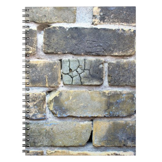 Krummeln Ziegelwand Soft Grunge Notizblock (Vorderseite)
