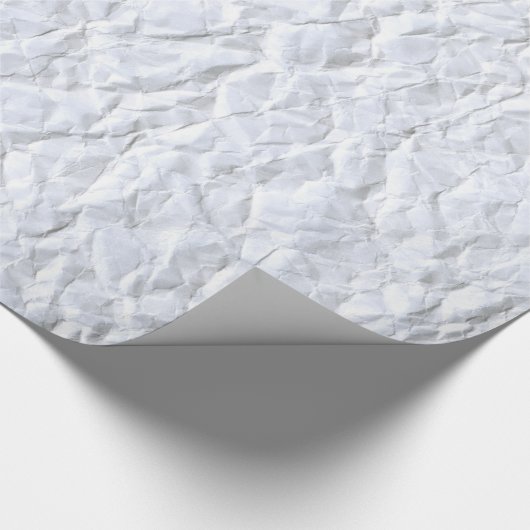 Krummer Weißpapier Textur Geschenkpapier (Ecke)