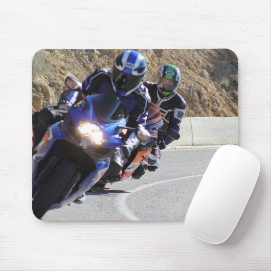 krummes Motorrad Mousepad (Mit Mouse)