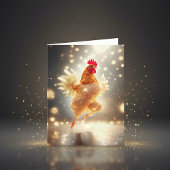 Krummling und Sparkle - funkelndes Huhn Karte