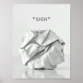 Krummpapier-Ball-Poster Poster (Vorne)