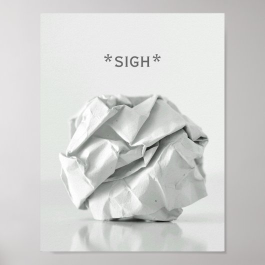 Krummpapier-Ball-Poster Poster (Vorne)