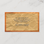 Krummpapier | Holzgrenze Visitenkarte (Rückseite)