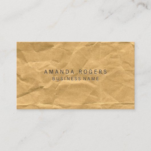 Krummpapier Visitenkarte (Vorderseite)