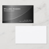 Krümmter schwarzer Edelstahl, Visitenkarte (Vorne/Hinten)