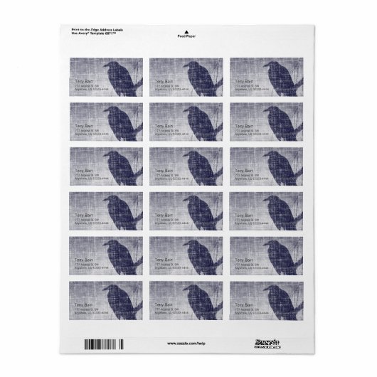 Krümmung auf einer wilden Zweigstelle Adressaufkleber (Vorne)