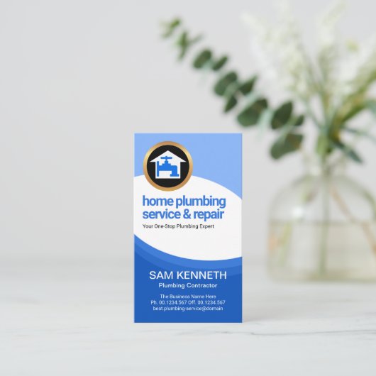 Krümmung des Klempnerauftragnehmers Visitenkarte (Stehend Vorderseite)