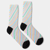 Krümmung des mehrfarbigen Streifens Socken (Rechts)