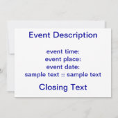 Krümmung Einladung (Rückseite)