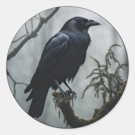 Krümmung in einem Baum Runder Aufkleber