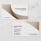 Krümmungen - braun auf weiß (Eggshell) Visitenkarte (Vorne/Hinten)