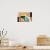 Krümmungen mit Platz für Text Poster (Küche)