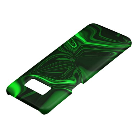 Krümmungen oder Wellen grün metallisch, tief dunke Case-Mate Samsung Galaxy Hülle (Unterseite)