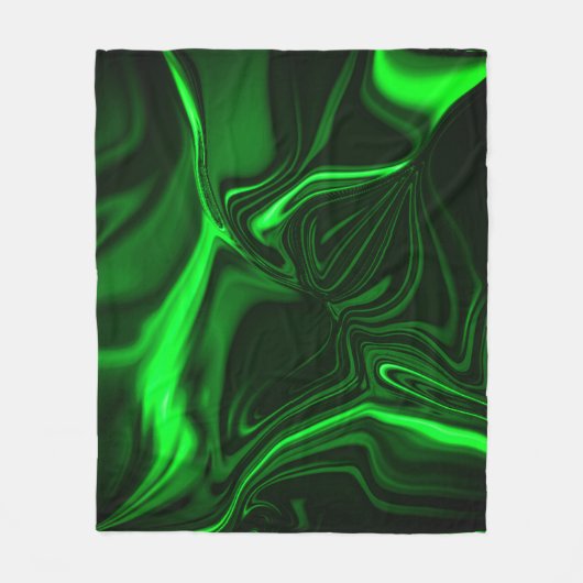 Krümmungen oder Wellen grün metallisch, tief dunke Fleecedecke (Vorderseite)