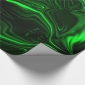 Krümmungen oder Wellen grün metallisch, tief dunke Geschenkpapier (Ecke)
