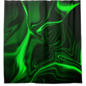 Krümmungen und Falten grün nickeliert auf dunklem  Duschvorhang (Vorderseite)