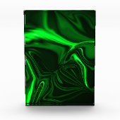 Krümmungen und Falten grün vernickelt in dunklem F Fotoblock (Vorderseite)