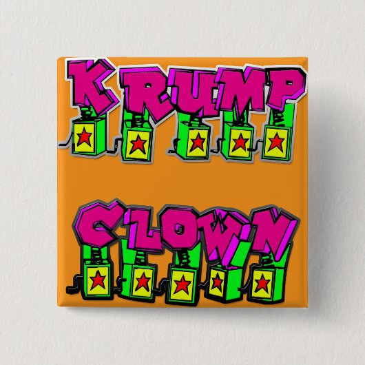 Krump Clown Button (Vorderseite)