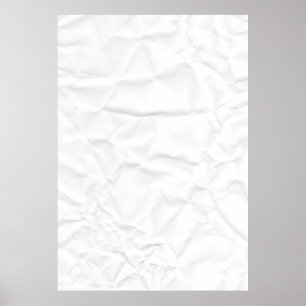 Krumpelkrumpel aus weißem Papier mit geschliffener Poster