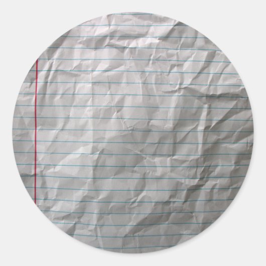 Krumpffolienpapier Runder Aufkleber (Vorderseite)