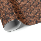 Krumpierte dunkelbraune Stoffstruktur, gewinkelt Geschenkpapier (Rolleneckpunkt)