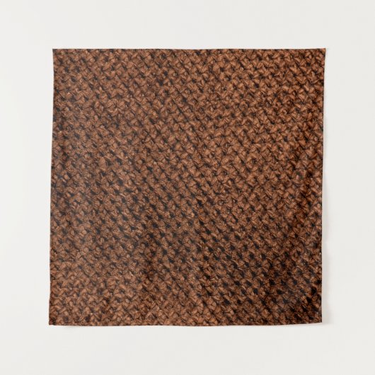 Krumpierte dunkelbraune Stoffstruktur, gewinkelt Wandteppich (Vorderseite (Horizontal))