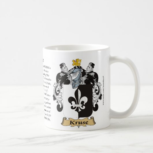 Kruse, der Ursprung, die Bedeutung und das Wappen Kaffeetasse (Rechts)