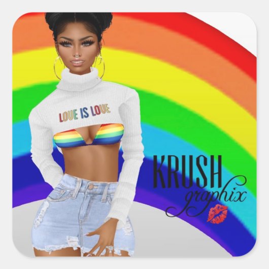Krush Graphix LoveIsLove Stickers 00 (Vorderseite)