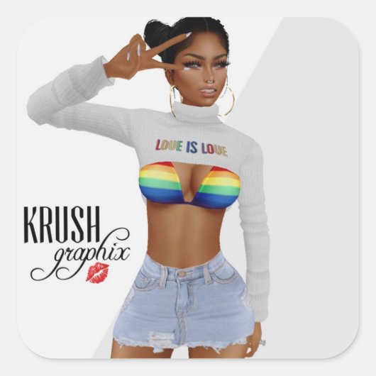 Krush Graphix LoveIsLove Stickers 01 (Vorderseite)