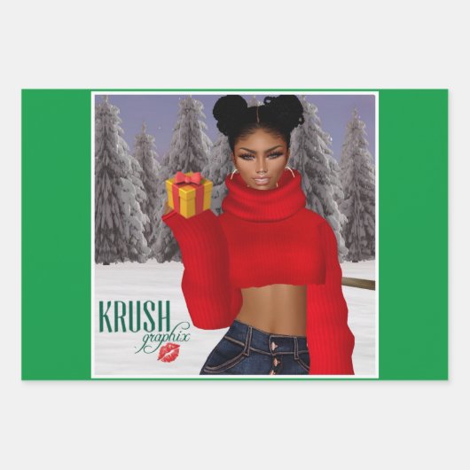 Krush Graphix von Ahsek Novel Gift Wrap 1 Geschenkpapier Set (Vorderseite 2)