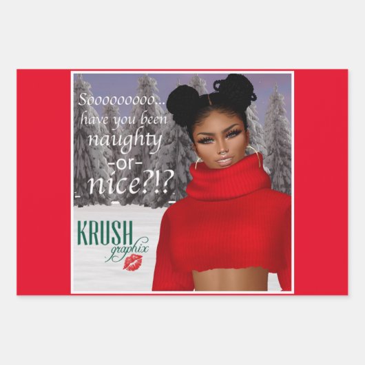 Krush Graphix von Ahsek Novel Gift Wrap 1 Geschenkpapier Set (Vorderseite)