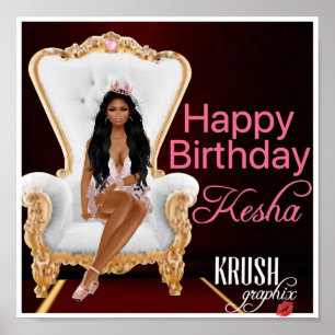 Krush Graphix von Ahsek Novel Happy Birthday Poste Poster
