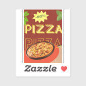 "Kruste & Kunst: Eine Pizza-Geschichte" Aufkleber (Blatt)