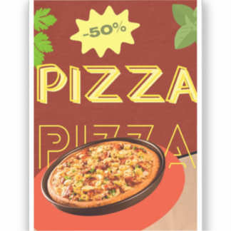 "Kruste & Kunst: Eine Pizza-Geschichte" Aufkleber