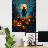 KrustenHalloween mit glühenden Jack-O'-Lanterns Poster (Heimbüro)
