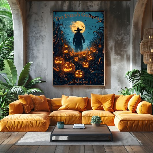 KrustenHalloween mit glühenden Jack-O'-Lanterns Poster