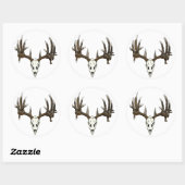 Krustenschädel Runder Aufkleber (Blatt)