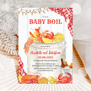 Krustentier-Meeresfrüchte-Kochfest-Baby-Shower-Ein Einladung