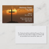 Kruzifix auf einem Hügel gegen schönen Visitenkarte (Vorne/Hinten)