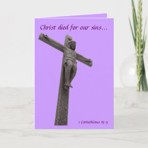 Kruzifix Christus starb für unsere Sünden II Feiertagskarte