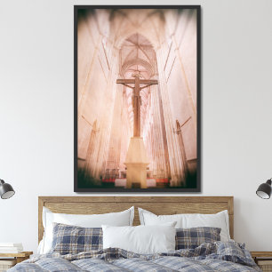Kruzifix hinter dem Altar des Klosters Batalha Poster