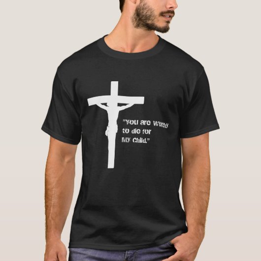 Kruzifix-Jesus-Silhouette T-Shirt (Vorderseite)