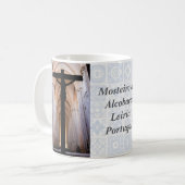 Kruzifix mit Jesus Christus. Gothic Alcobaca Abbey Kaffeetasse (Vorderseite Links)