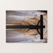 Kruzifix mit Jesus Christus. Gothic Alcobaca Abbey Puzzle (Horizontal)