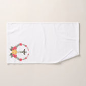 Kruzifix und Blume Badhandtuch Set (Handtuch)