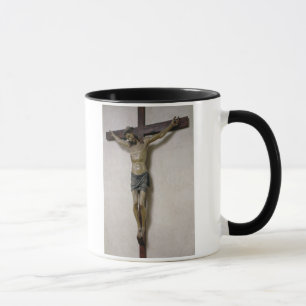 Kruzifix (vielfarbiges Holz) Tasse