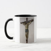 Kruzifix (vielfarbiges Holz) Tasse (Links)