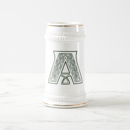 KRW - A - Keltisches Monogramm Stein Bierglas (Mittel)