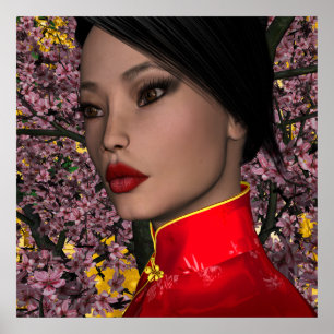 KRW Asia - orientalische Schönheit Poster