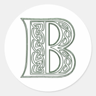 KRW - B - Celtic Monogram Siegel Runder Aufkleber